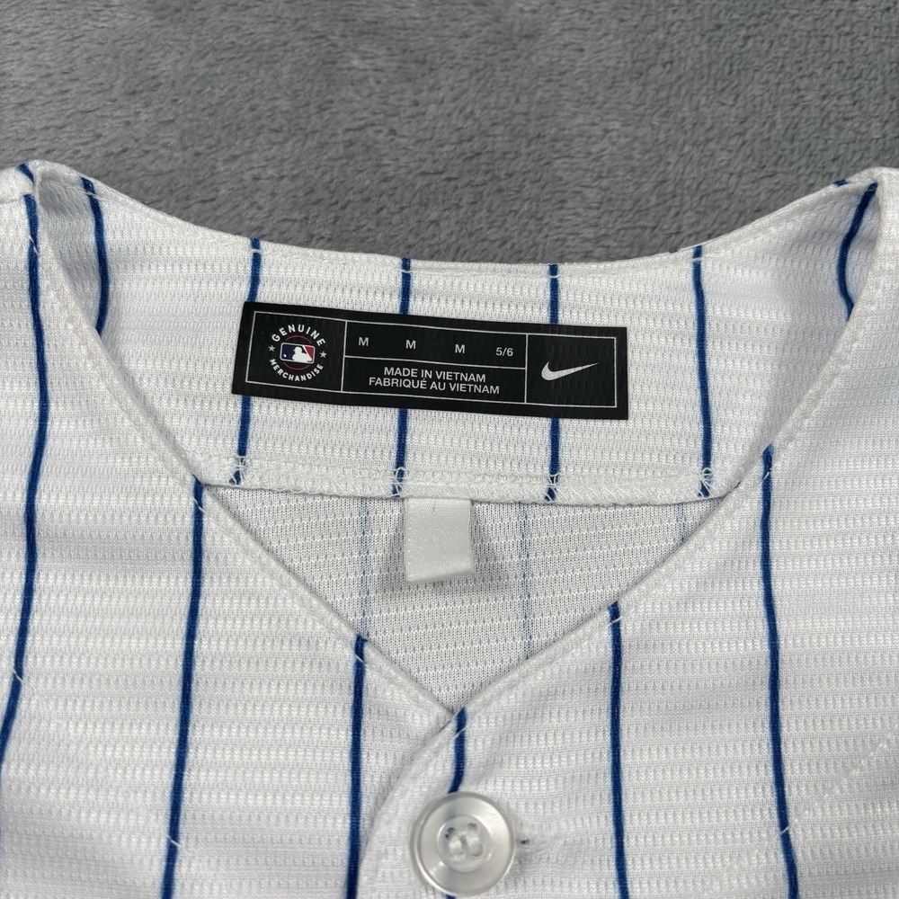Nike Chicago Cubs Pinstripe Baseball Jersey Kids Youth Medium 5/6* - Picture 2 of 8
